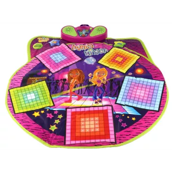 Mata do tańca LEAN TOYS dla dzieci, na baterie, światła i dźwięki, 91 cm x 93 cm