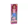 LEAN TOYS Anlily Lalka dla dzieci Długie blond włosy Torebka Okulary Różowa bluzka