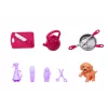 LEAN TOYS Anlily 4w1 Zestaw Lalki Fashion - Lekarz, Fryzjer, Kucharz, Opieka nad Zwierzętami - Ponad 50 Elementów