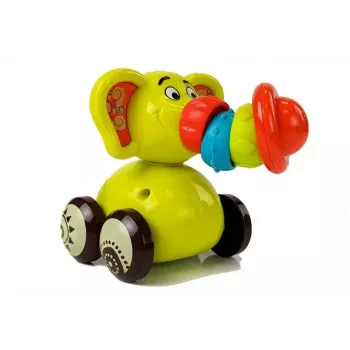 LEAN TOYS Samochodzik Słoń dla Niemowląt Elastyczna Trąbka