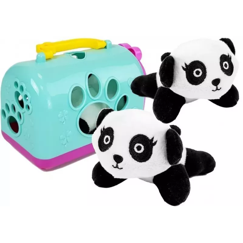 LEAN TOYS Little Panda z Transporterem Mascot Interaktywna Pluszowa Zabawka