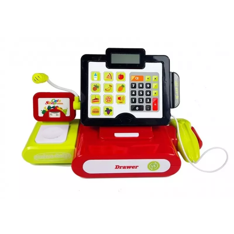 LEAN TOYS Kasa sklepowa z kalkulatorem dotykowym + akcesoria