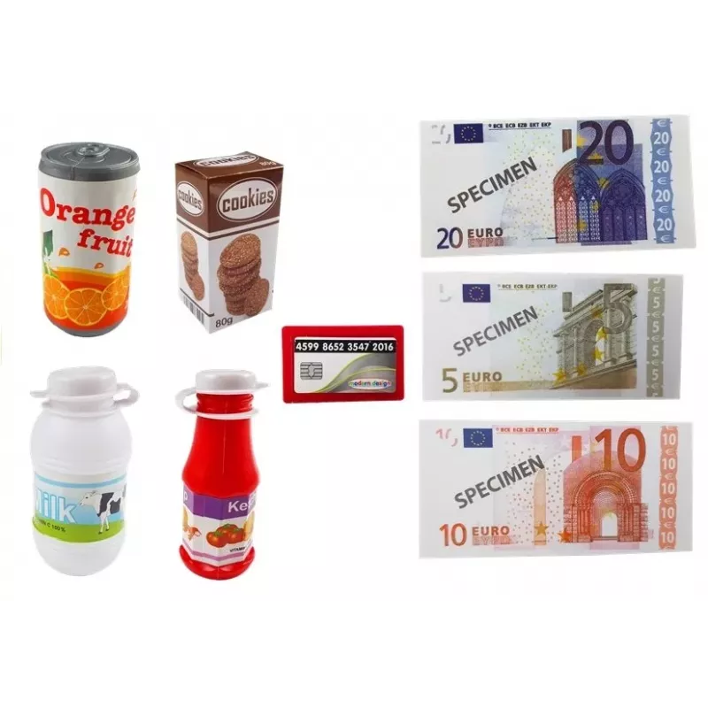 LEAN TOYS Kasa sklepowa z kalkulatorem dotykowym + akcesoria