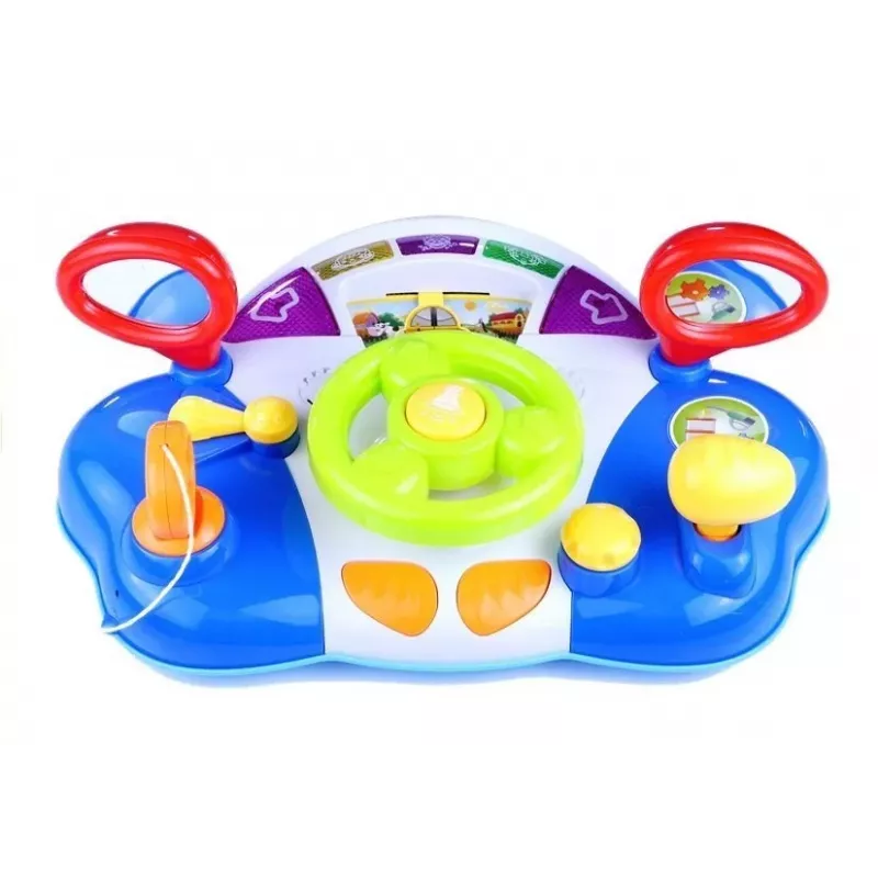 LEAN TOYS Interaktywna Kierownica dla Dzieci z Dźwiękami Deski Rozdzielczej