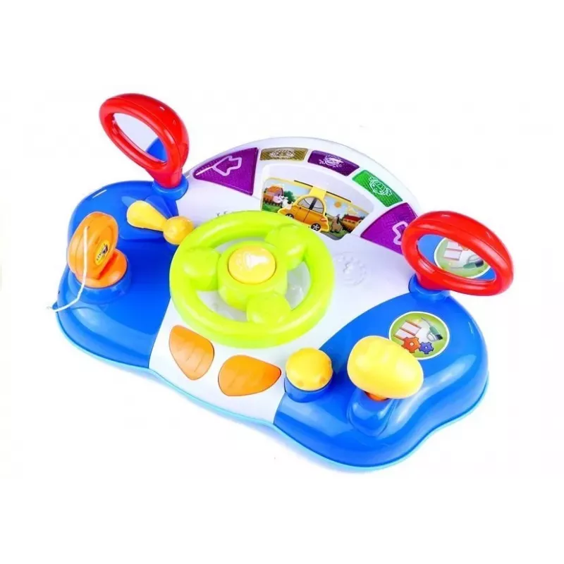 LEAN TOYS Interaktywna Kierownica dla Dzieci z Dźwiękami Deski Rozdzielczej