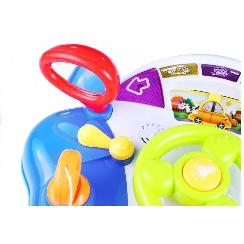 LEAN TOYS Interaktywna Kierownica dla Dzieci z Dźwiękami Deski Rozdzielczej