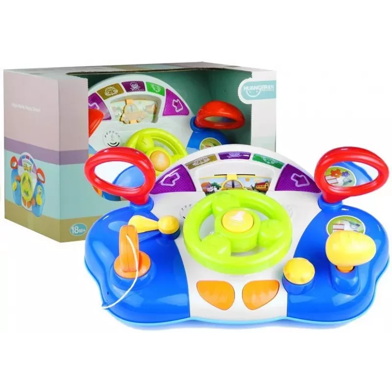 LEAN TOYS Interaktywna Kierownica dla Dzieci z Dźwiękami Deski Rozdzielczej