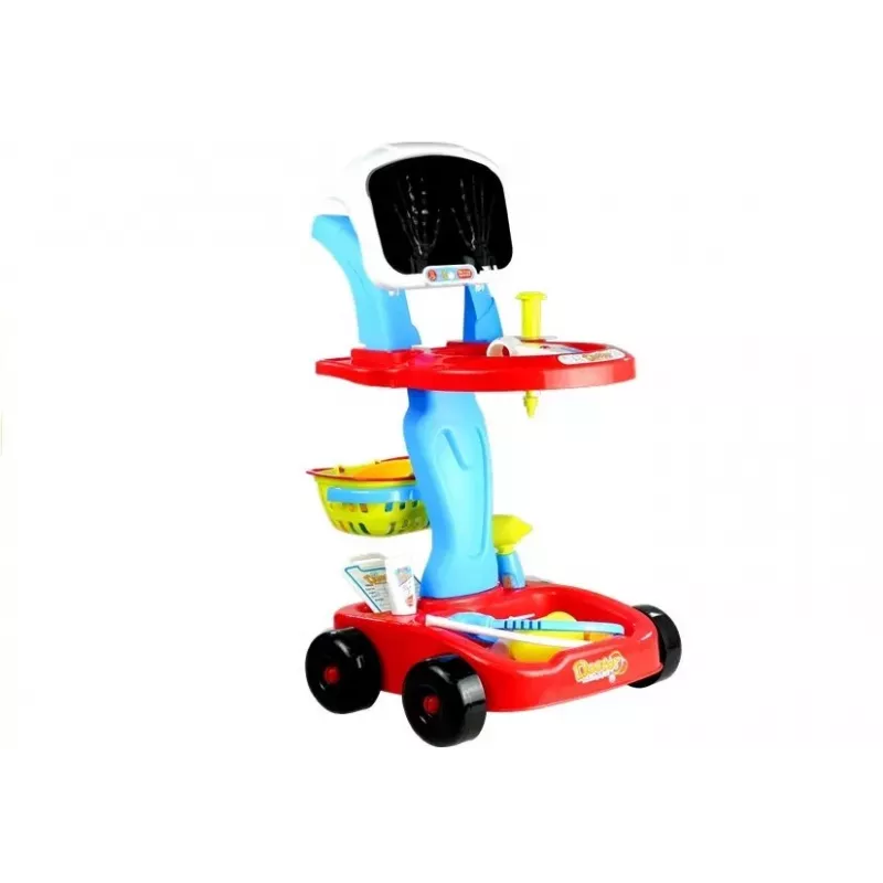 LEAN TOYS Wózek medyczny z akcesoriami 22 elementy - Wielokolorowy