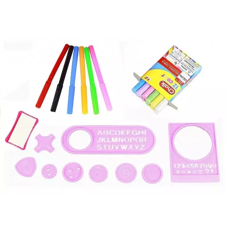 LEAN TOYS Składana 2w1 Tablica - Kreda i Marker