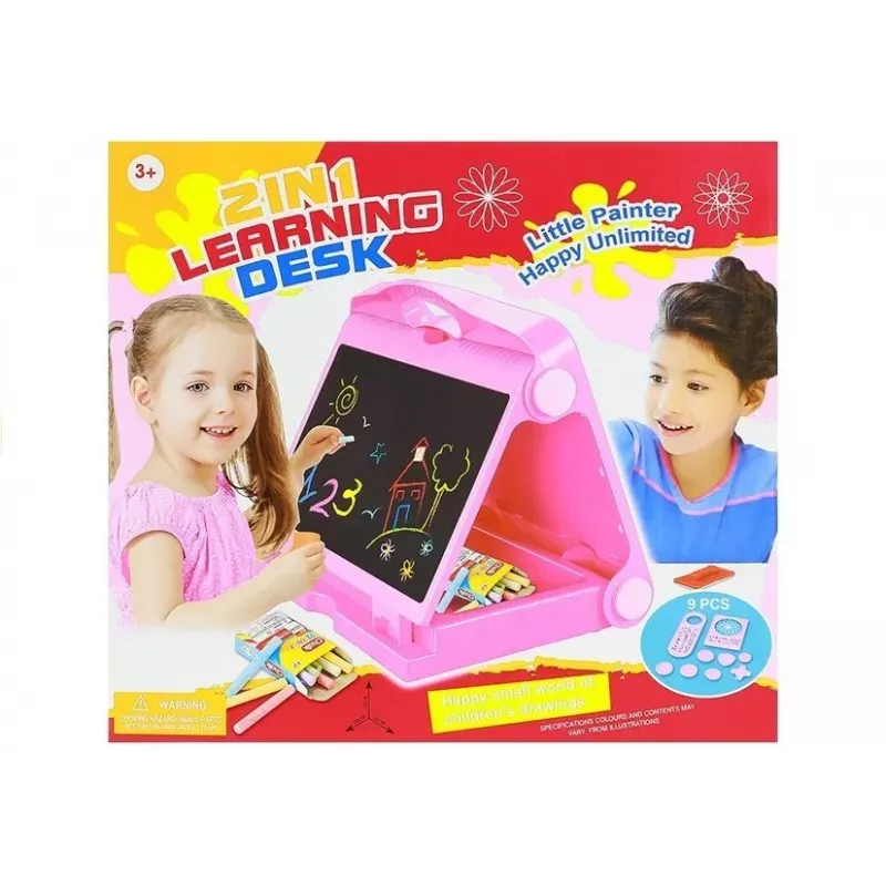 LEAN TOYS Składana 2w1 Tablica - Kreda i Marker