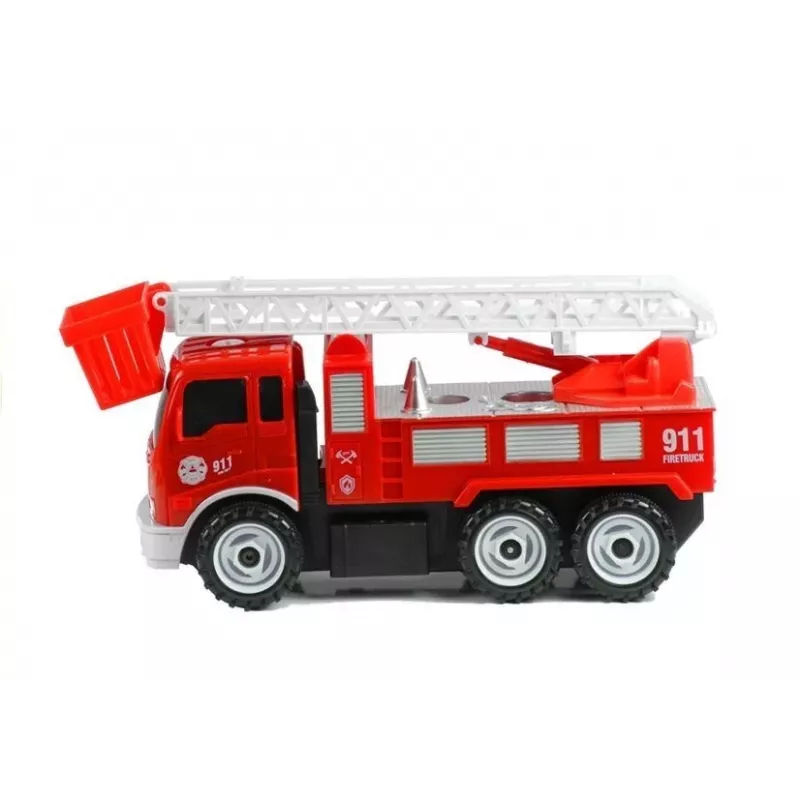 LEAN TOYS Wóz Strażacki do Rozkładania Mały Mechanik Koło Klucz Śrubokręt