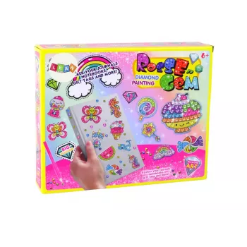 LEAN TOYS Zestaw naklejek diamentowych DIY, Kolorowe naklejki ze zwierzętami