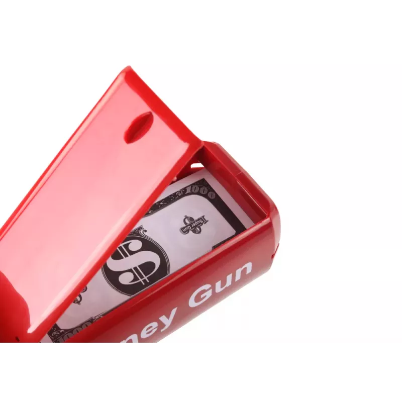 LEAN TOYS Money Gun Shooting Red Launcher Money Gun Banknotes