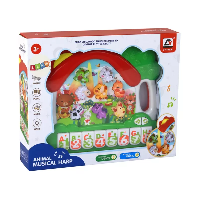 LEAN TOYS Organ Piano Animals for Learning English Educational Panel