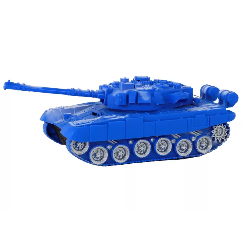 LEAN TOYS R/C Czołg Zdalnie Sterowany Światła Dźwięk Niebieski 1:18 27MHz