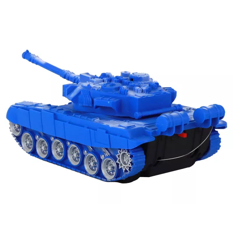 LEAN TOYS R/C Czołg Zdalnie Sterowany Światła Dźwięk Niebieski 1:18 27MHz