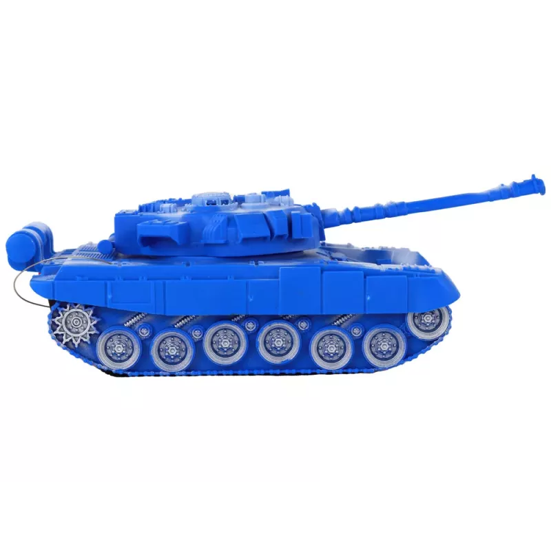 LEAN TOYS R/C Czołg Zdalnie Sterowany Światła Dźwięk Niebieski 1:18 27MHz