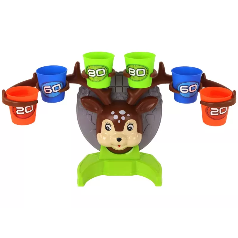 LEAN TOYS Gra Zręcznościowa Rzucanie Piłką w Cel Jeleń