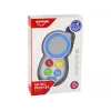 LEAN TOYS Niebieski Interaktywny Telefon dla Dzieci z Światłami, Dźwiękami i Lusterkiem