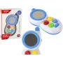 LEAN TOYS Niebieski Interaktywny Telefon dla Dzieci z Światłami, Dźwiękami i Lusterkiem