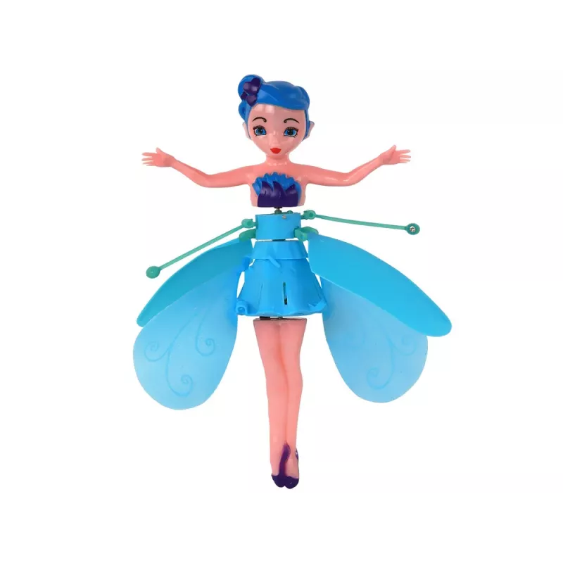LEAN TOYS Latająca Lalka Wróżka Magiczny Niebieski Sterowana Ręką