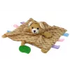 LEAN TOYS Kocyk sensoryczny z misiem, gryzakiem i grzechotką