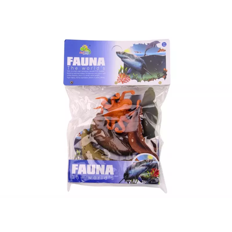 LEAN TOYS Zestaw figurek zwierząt morskich Mors Foka Ośmiornica 6 szt.