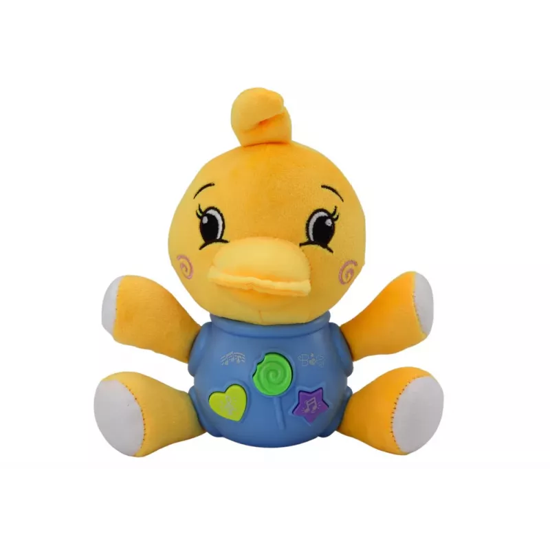 LEAN TOYS Pluszowa Kaczka Interaktywna Żółta Grająca 19 cm