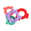 LEAN TOYS Piramida Jednorożec Puzzle 8 Kółek Kolorowe 29cm x 14cm x 14cm