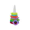 LEAN TOYS Giraffe Pyramid Puzzle 13 Circles Colorful 43cm x 18cm x 18cm