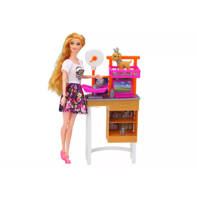 LEAN TOYS Zestaw Lalek z Akcesoriami Weterynaryjnymi dla Psów i Kotów