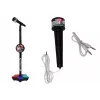 LEAN TOYS Mikrofon ze statywem dla dzieci Karaoke Regulowane światła Czarny
