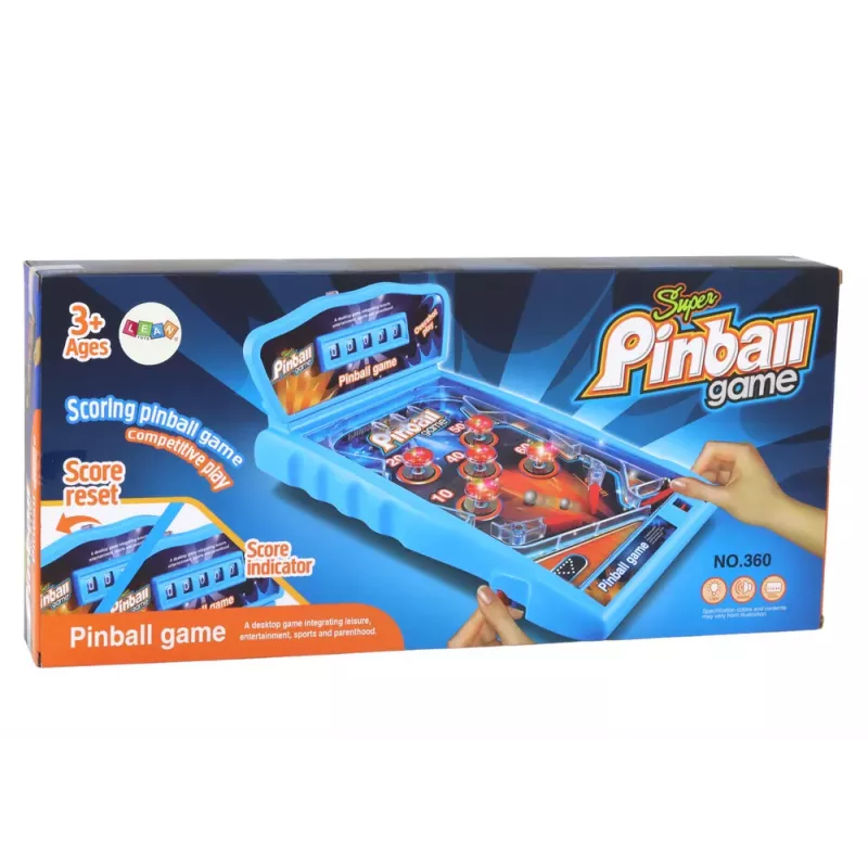 LEAN TOYS Pinball Arcade Game z Światłami, Dźwiękami i Tablicą Wyników