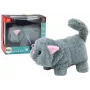 LEAN TOYS Pluszowy Interaktywny Kotek Chodzi i Miauczy Szary