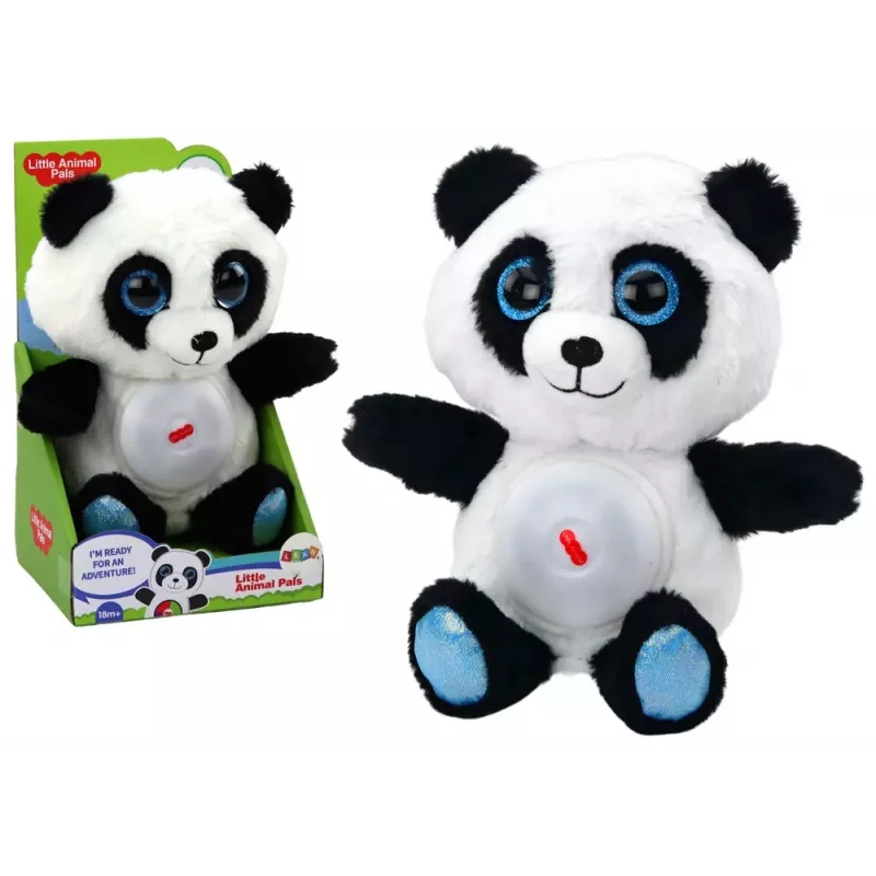 LEAN TOYS Panda Teddy Bear Sleeper Lamp Lullabies Cuddly Toy Mascot 30 cm