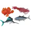 LEAN TOYS Zestaw figurek Zwierzęta Morskie Ryby Oceaniczne Kałamarnica 4 sztuki