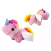 LEAN TOYS Unicorn Plush Pull-On Jumping Horse Pink