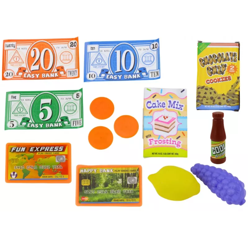 LEAN TOYS Zestaw Sklep z Pączkami Cukiernia Kasa Mikrofalówka