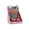 LEAN TOYS Mała laleczka, szare ubranko, czapka koala