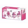 LEAN TOYS Wózek dla lalek Metal Torba Duże Koła Różowy