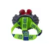 LEAN TOYS Latarka czołowa Dinozaur Regulowana opaska 3 diody LED