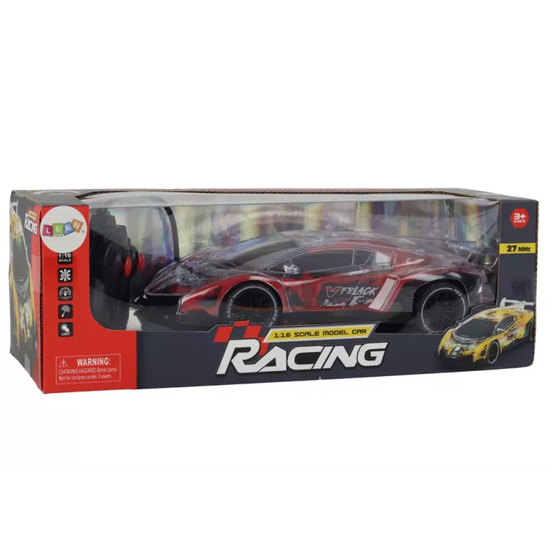 LEAN TOYS Zdalnie Sterowany Samochód Sportowy RC 1:16 Skala Czerwone Światła