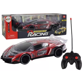 LEAN TOYS Zdalnie Sterowany Samochód Sportowy RC 1:16 Skala Czerwone Światła