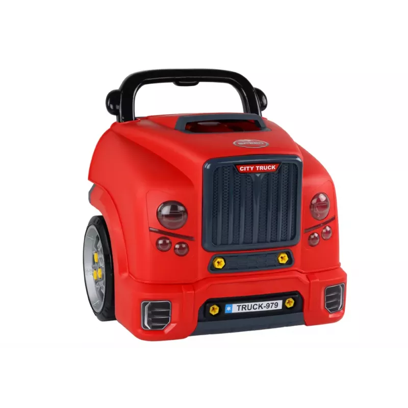 LEAN TOYS Warsztatowy Zestaw do Rozkładania Silnika Ciężarówki DIY Czerwony