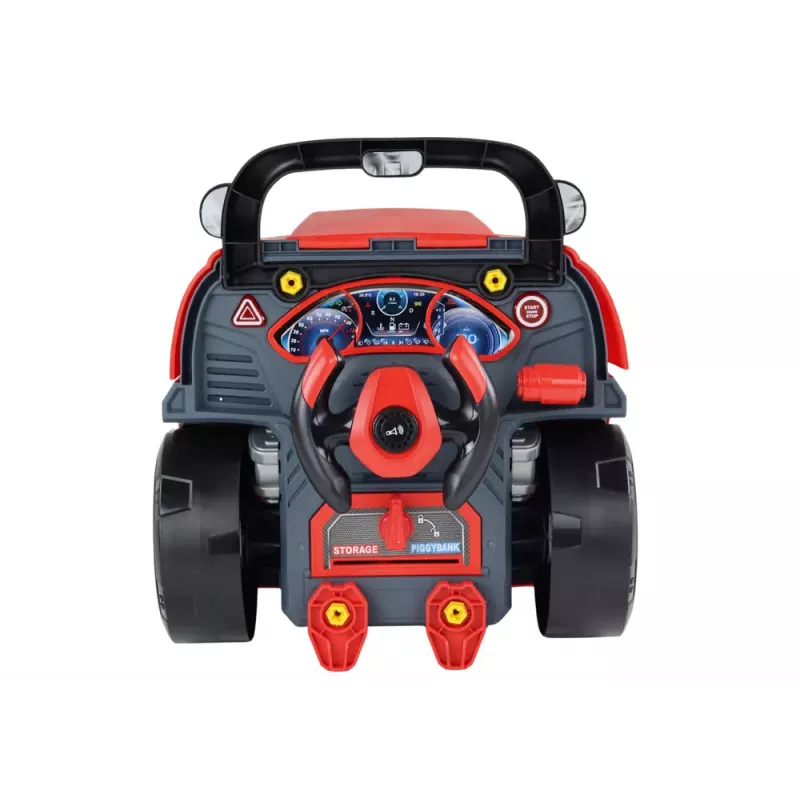 LEAN TOYS Warsztatowy Zestaw do Rozkładania Silnika Ciężarówki DIY Czerwony