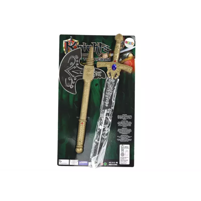 LEAN TOYS Sword Ax Knight Set - Zestaw Rycerski dla Dzieci