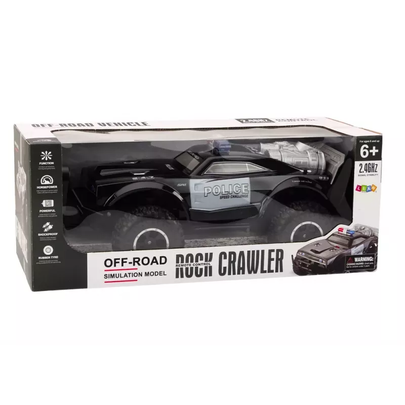 LEAN TOYS Off-Road Remote Controlled Police Car RC 1:8