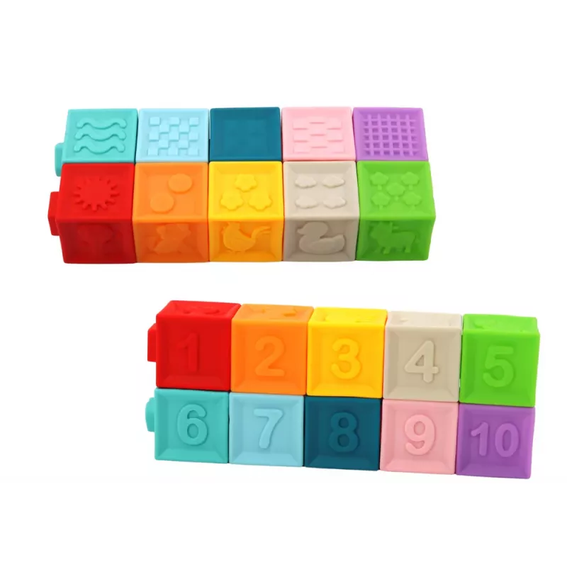 LEAN TOYS Puzzle Edukacyjne dla Maluchów, Klocki, Kształty, Cyfry