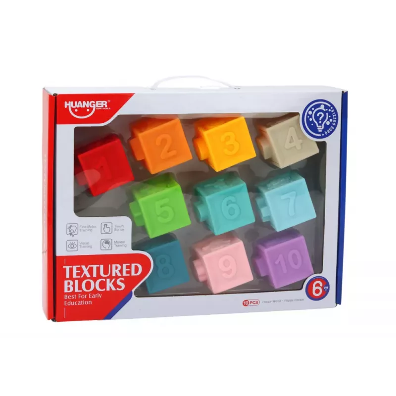 LEAN TOYS Puzzle Edukacyjne dla Maluchów, Klocki, Kształty, Cyfry