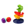 LEAN TOYS Edukacyjna Zjeżdżalnia dla Piłek Sortownik Zielony Dinozaur